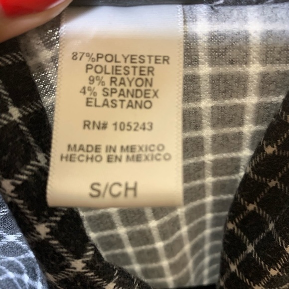 Bobeau Plaid Single Button Fleece Cardigan - Picture 5 of 5